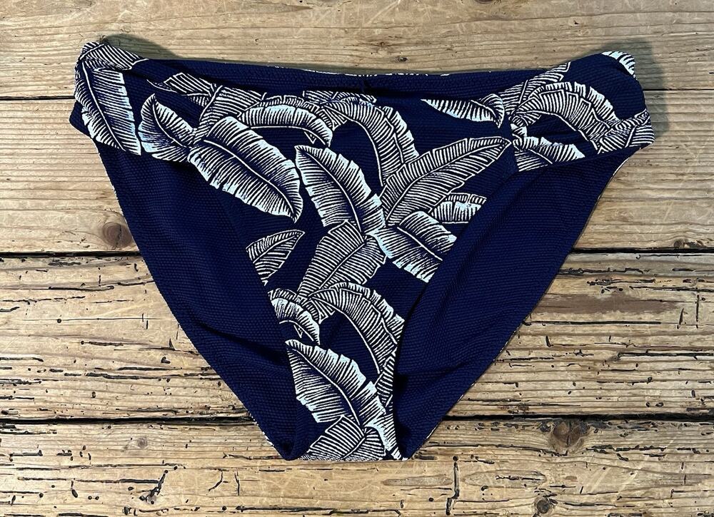 Tommy Bahama Women’s Size S Navy Palms Reversible Bikini Bottoms - NWT